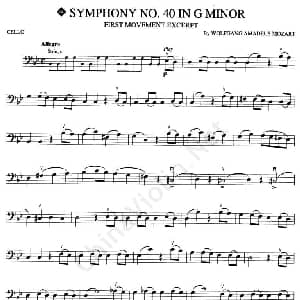 SYMPHONY No.40 IN G MINOR 大提琴谱
