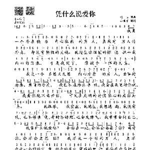 凭什么说爱你_歌谱投稿_词曲:赵雷 赵雷