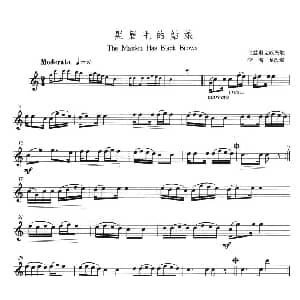 萨克斯谱 | 黑眉毛的姑娘