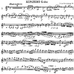 小提琴谱 | KONZERT G dur Oskar Rieding Op.34 里丁格