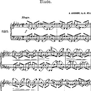 Quatre Etudes Op.41 Op.2 钢琴谱 安东 斯捷潘诺维奇 阿连斯基