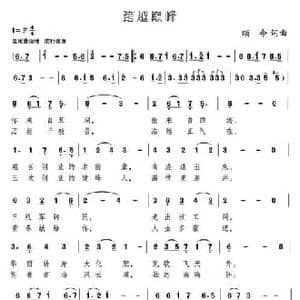 跨越巅峰_民歌简谱_词曲:颂今 颂今