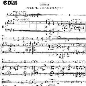 小提琴谱 | Violin Sonata No.9 in A Major Op.47 小提琴 钢琴伴奏