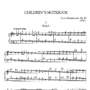 Children s Notebook Op.69 钢琴谱