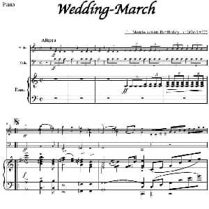 Wedding March 小提琴 大提琴 钢琴伴奏 F.Mendelssohn作曲版 F.Mendelssohn