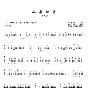 二泉映月_歌曲简谱_词曲: 华彦钧传谱 杨荫浏记谱 储师竹 黎松寿定弓指法