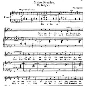 我的爱人 Meine Freuden_外国歌谱_词曲: 弗雷德里克 肖邦 Frederic Chopin