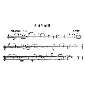 萨克斯谱 | 冬日的田野 福斯特