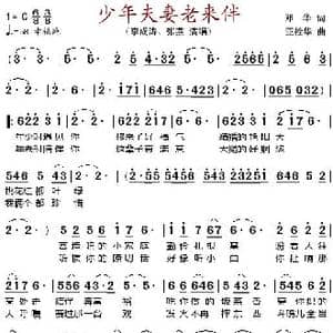 少年夫妻老来伴_歌谱投稿_词曲:邓华 亚栓华