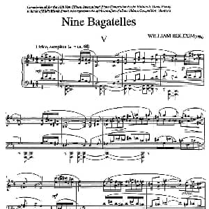 Nine Bagatelles 钢琴谱 威廉 博尔科姆