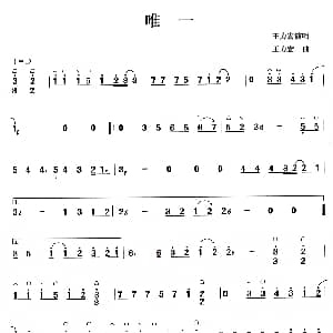 古筝谱 | 唯一 王力宏