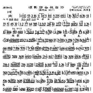 绣襦记 顾影伤春枉自怜_歌曲简谱_词曲:暂无 恒流星制谱