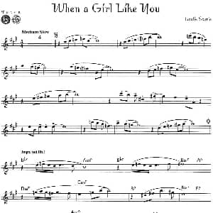 萨克斯谱 | When a Girl Like you Leslie Searle