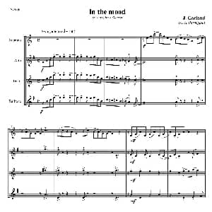 萨克斯谱 | In The Mood 情绪 四重奏总谱