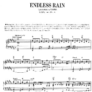 ENDLESS RAIN 吉他谱 X JAPAN