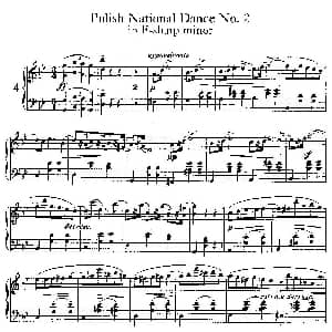 Five Polish National Dance Op.3 钢琴谱 泽维尔 沙温卡