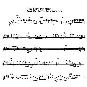 萨克斯谱 | How High the Moon