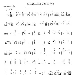 二胡谱 | 二胡上1/2弦段各常用自然泛音练习