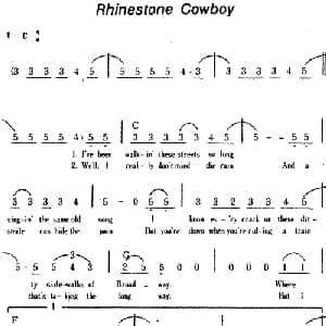 Rhinestone Cowboy 美国 _外国歌谱