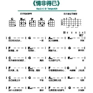 情非得已 吉他谱 庾澄庆