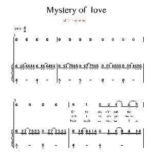 Mystery of Love_歌曲简谱_词曲:Sufjan Stevens Sufjan Stevens
