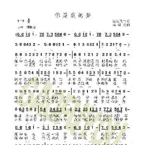 你是我的梦_歌曲简谱_词曲:漫漫飞雪 高福友