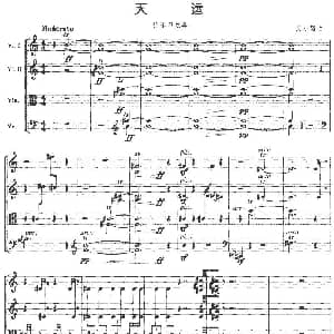 小提琴谱 | 天运 弦乐四重奏 吴小路