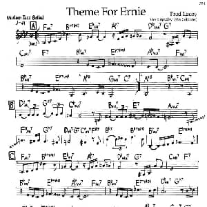 Theme For Ernie 钢琴谱