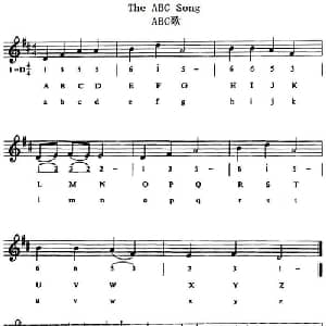 The ABC Song_外国歌谱