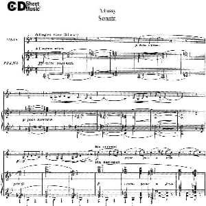 小提琴谱 | Debussy Sonata 小提琴 钢琴伴奏