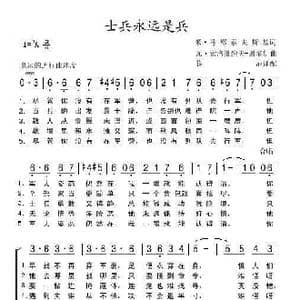 士兵永远是兵_歌谱投稿