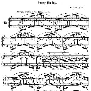 肖邦钢琴练习曲 Op.25之十二 钢琴谱 肖邦