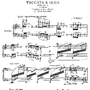d小调托卡塔与赋格 钢琴谱 约翰 塞巴斯蒂安 巴赫