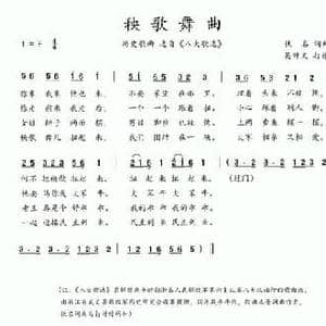 八大歌选_秧歌舞曲_民歌简谱_词曲:佚名 佚名