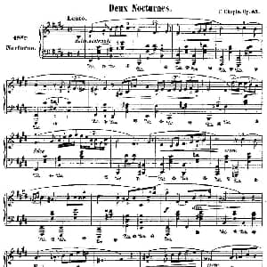 E大调夜曲Op.62－2 钢琴谱 肖邦