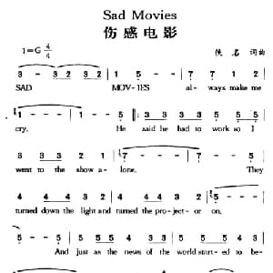 Sad Movies_外国歌谱