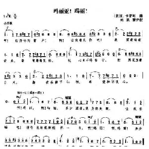 玛丽亚！玛丽_外国歌谱