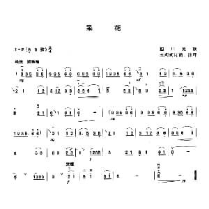 二胡谱 | 采花 四川民歌 王莉莉订谱版 四川民歌 王莉莉订谱