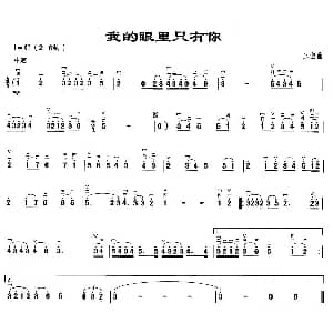 二胡谱 | 我的眼里只有你