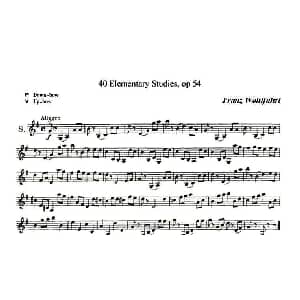 小提琴谱 | 40首小提琴初级技巧练习曲之八 弗朗茨 沃尔法特