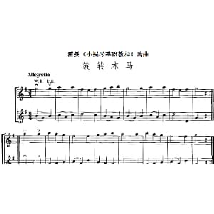 小提琴谱 | 霍曼 小提琴基础教程 选曲 旋转木马 二重奏