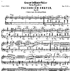 Grande valse brillante Op18 钢琴谱 肖邦
