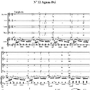 萨克斯谱 | N°12 Agnus Dei 萨克斯四重奏 钢琴伴奏