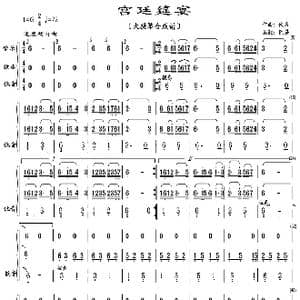 宫廷筵宴_歌曲简谱_词曲: 作曲佚名。:陈普