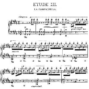 Paganini Etudes No.3 in G# 钢琴谱 弗兰茨 李斯特