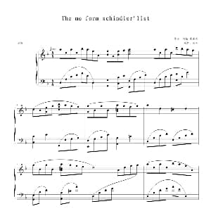 辛德勒名单 钢琴谱 约翰 威廉斯曲 剑心制谱