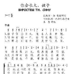 你会长大,孩子_歌谱投稿