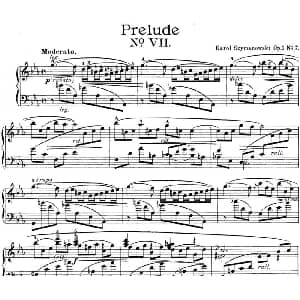 希曼诺夫斯基 9首钢琴前奏曲 Op.1 No.7 钢琴谱 希曼诺夫斯基
