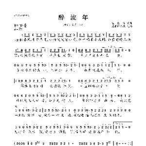 醉流年_歌曲简谱_词曲:孟君酱 孟君酱