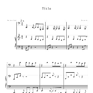 Title 钢琴谱